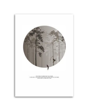 Bild auf Leinwand - Vögel im Wald | Feeby