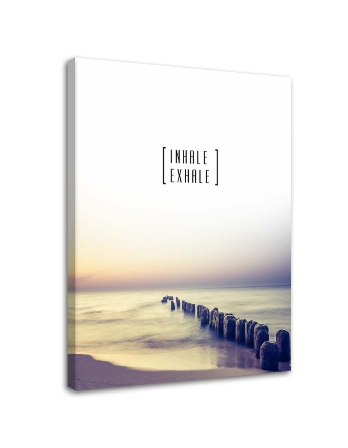 Modernes Wandbild - motivierend einatmen - ausatmen | Feeby