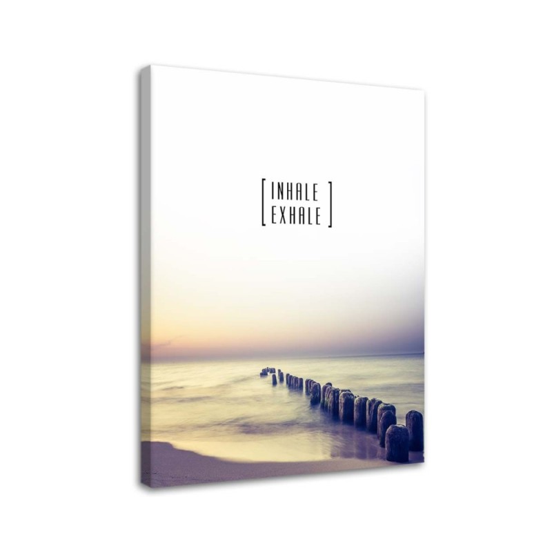 Modernes Wandbild - motivierend einatmen - ausatmen | Feeby
