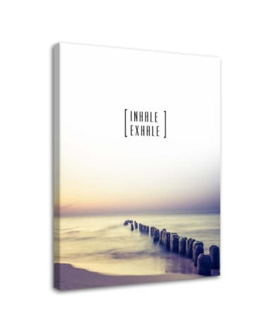 Modernes Wandbild - motivierend einatmen - ausatmen | Feeby