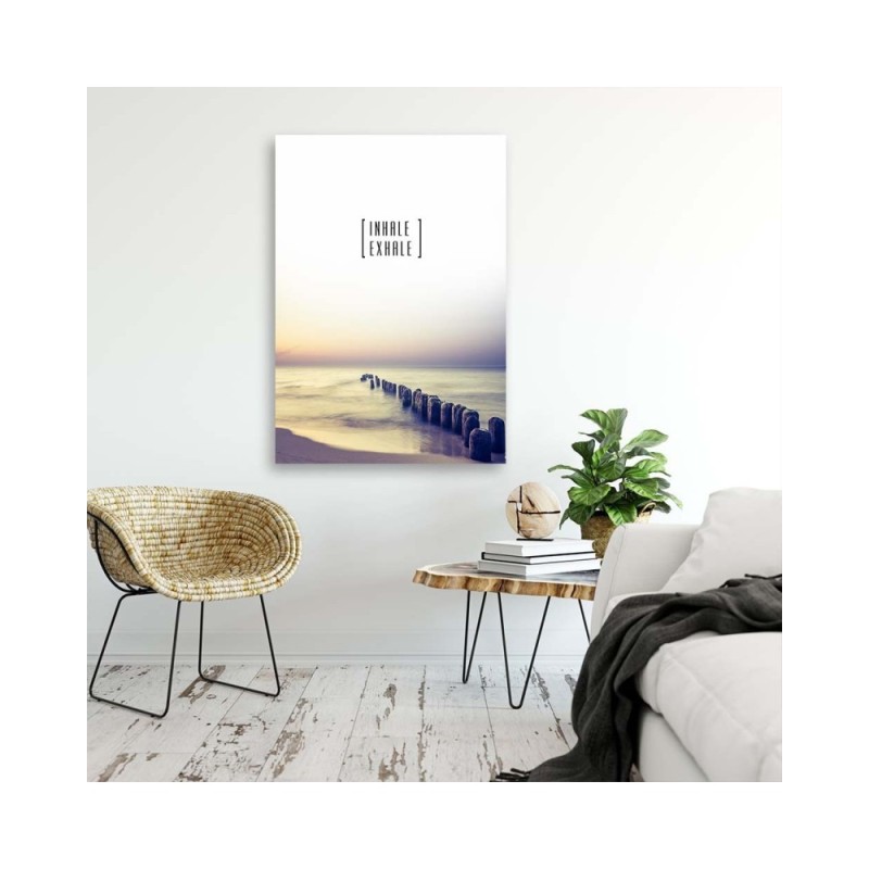 Modernes Wandbild - motivierend einatmen - ausatmen | Feeby