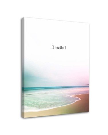 Dekoratives Leinwandbild - motivierend Atmen - Meer | Feeby