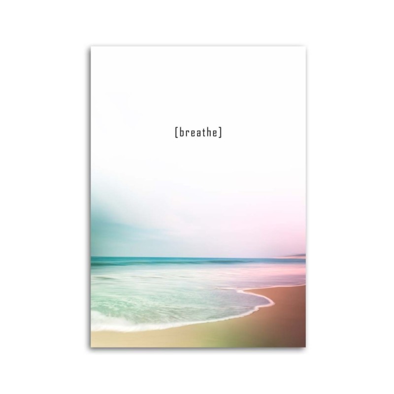Dekoratives Leinwandbild - motivierend Atmen - Meer | Feeby