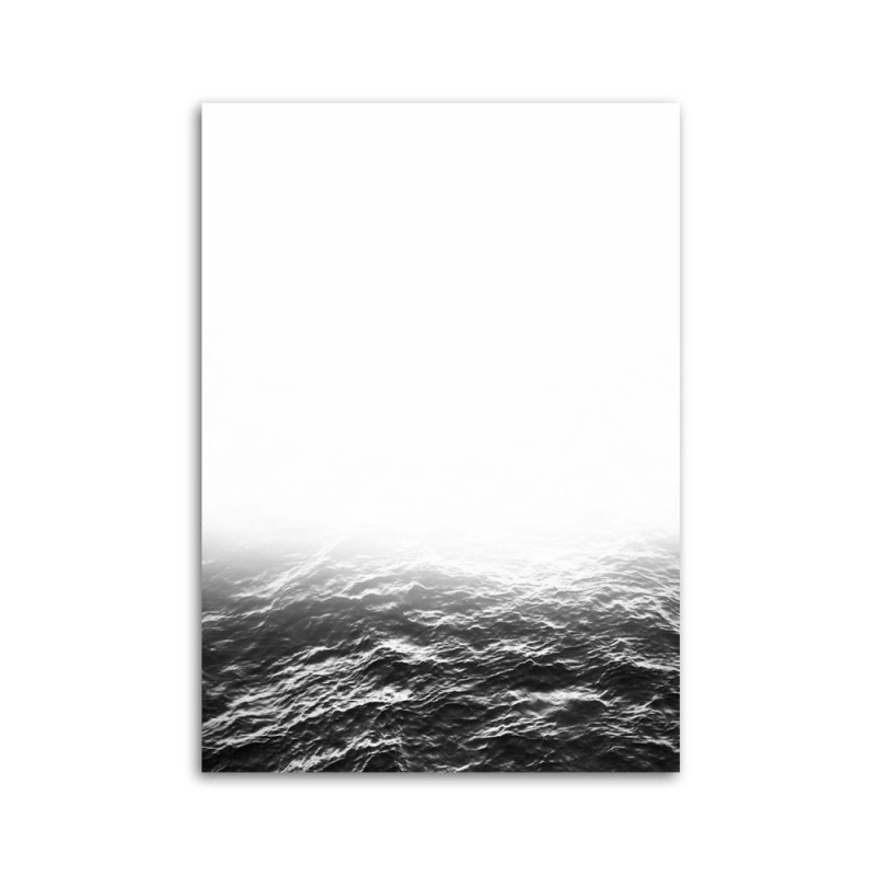 Leinwandbild - Graue Wellen | Feeby