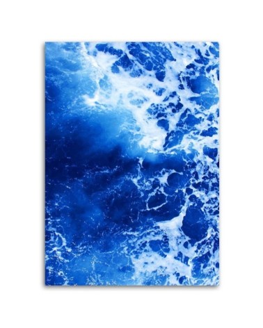 Leinwandbild - Blaue Wellen Aquarell | Feeby