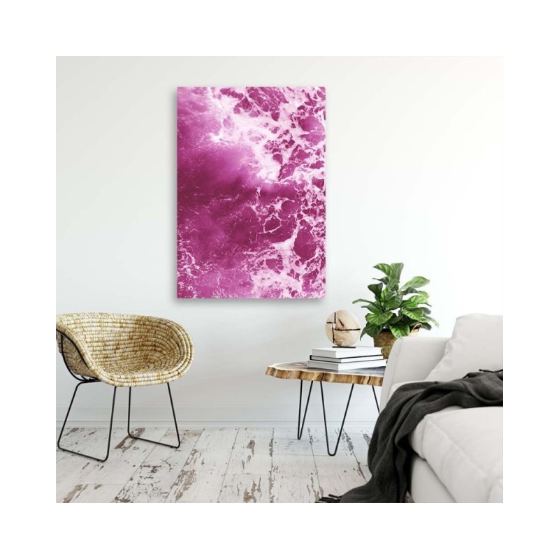 Modernes Wandbild - Rosa Wellen | Feeby