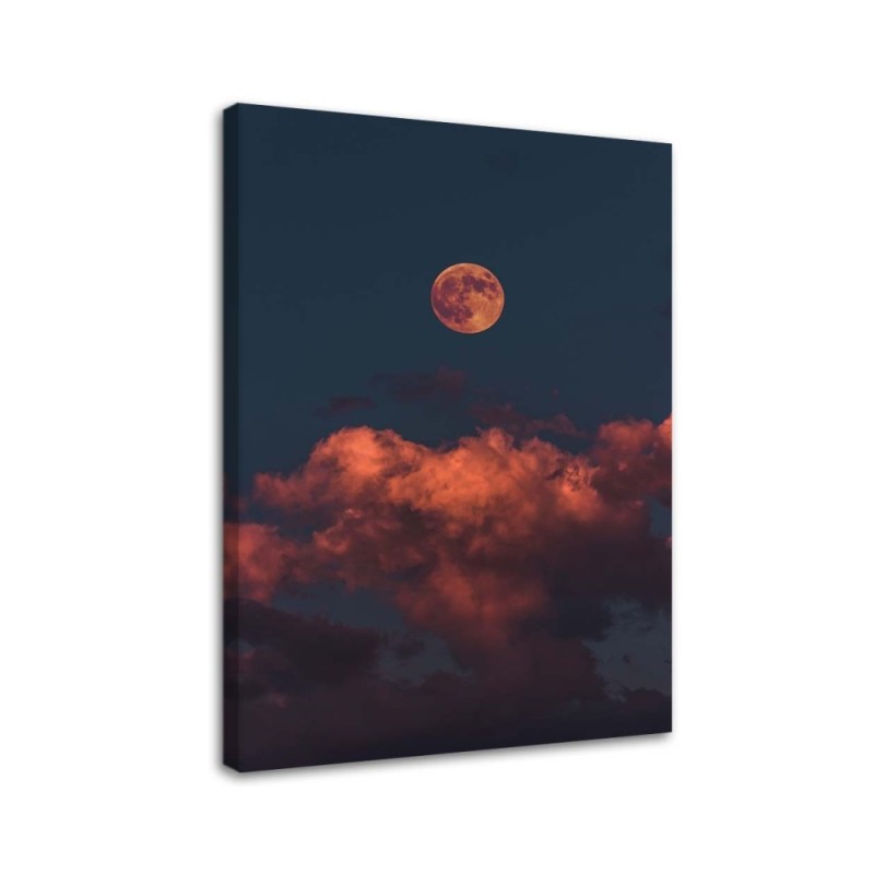 Modern Canvas painting for living room - Pink clouds | FEEBY