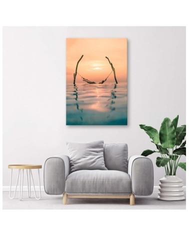 Modernes Wandbild - Hängematte im Wasser | Feeby