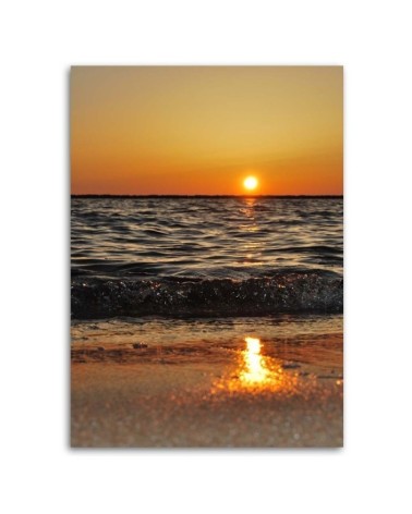 Leinwandbild - Meer und untergehende Sonne | Feeby