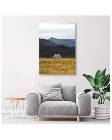 Dekoratives Leinwandbild - Haus in den Bergen | Feeby