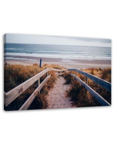 Modern Canvas painting for bedroom - Beach sea pier | FEEBY