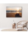 Canvas prints for bedroom - Shell on the beach and sunset | FEEBY
