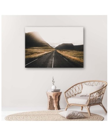 Leinwandbild - Straße und Berge | Feeby