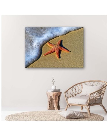 Leinwanddruck - Orangene Seesterne | Feeby