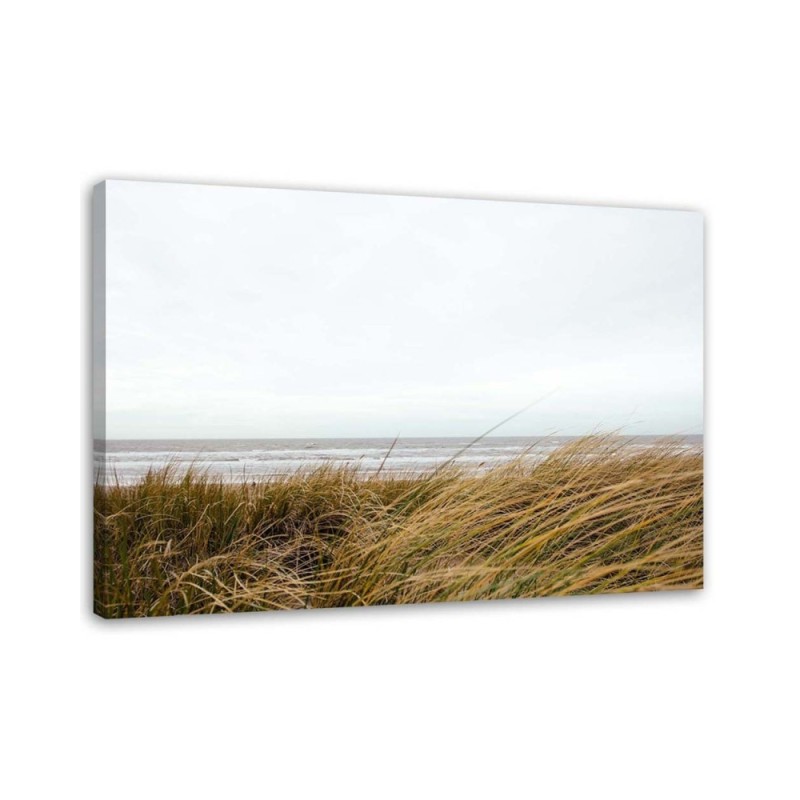 Modern bedroom Canvas painting - Seaside dune grasses | FEEBY