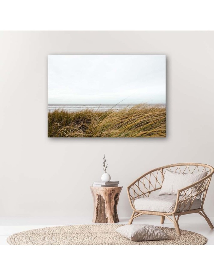 Modern bedroom Canvas painting - Seaside dune grasses | FEEBY
