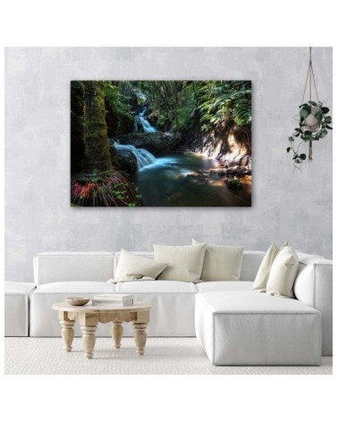 Dekoratives Leinwandbild - Wasserfall in den Tropen | Feeby