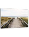 Wooden footbridge by the sea - Canvas painting | FEEBY