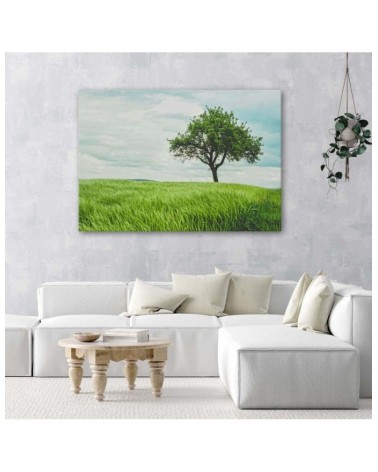 Leinwandbild - Baum auf einem Feld | Feeby