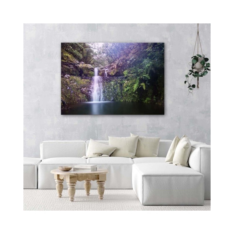 Leinwandbild - Wasserfall in einem Wald | Feeby