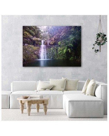 Leinwandbild - Wasserfall in einem Wald | Feeby