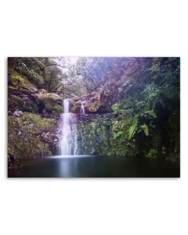 Leinwandbild - Wasserfall in einem Wald | Feeby