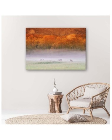 Modernes Wandbild - Nebel über einem tosenden See | Feeby