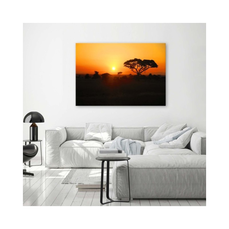 Leinwandbild - Afrikanischer Sonnenuntergang | Feeby