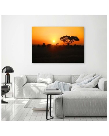 Leinwandbild - Afrikanischer Sonnenuntergang | Feeby