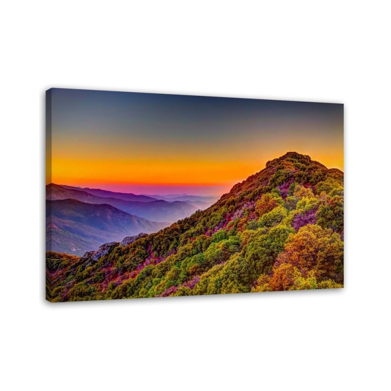 Bild auf Leinwand - Farbige Hügel | Feeby