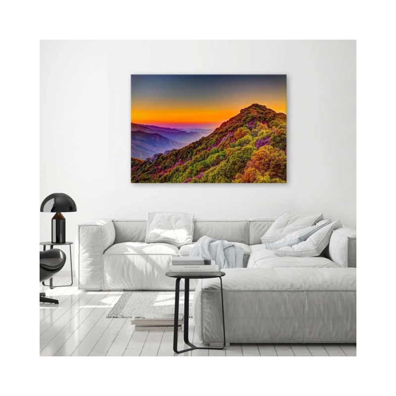 Bild auf Leinwand - Farbige Hügel | Feeby