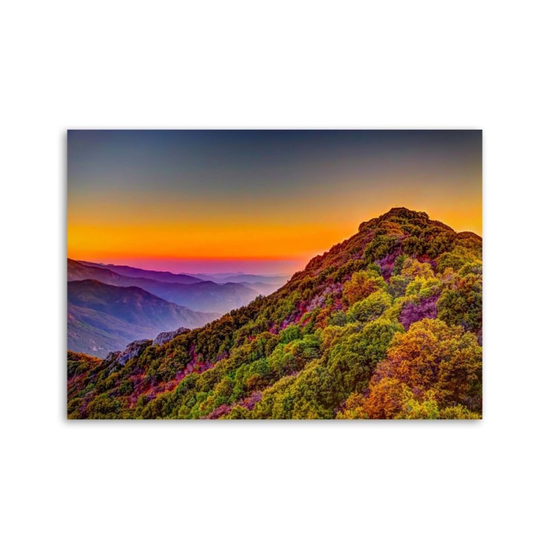 Bild auf Leinwand - Farbige Hügel | Feeby