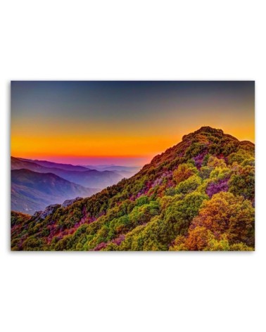 Bild auf Leinwand - Farbige Hügel | Feeby