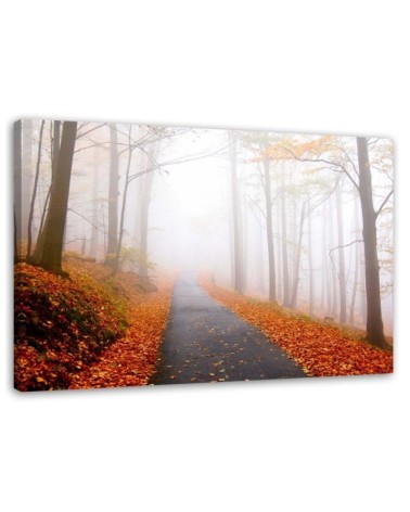 Modern Canvas painting for bedroom - Golden autumn in the park | FEEBY