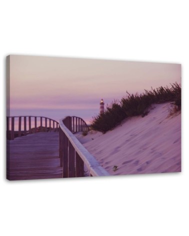 Bild auf Leinwand - Straße zum Leuchtturm | Feeby