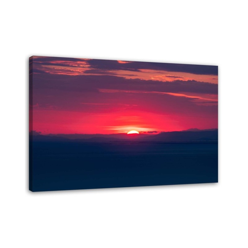 Leinwandbild - Rosa Sonnenuntergang | Feeby