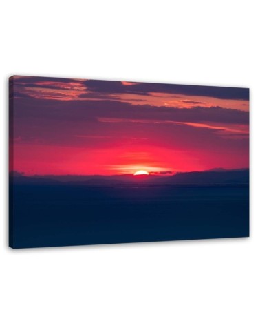 Modern Canvas painting for bedroom - Pink sunset | FEEBY