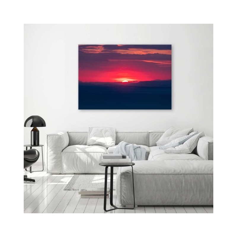 Leinwandbild - Rosa Sonnenuntergang | Feeby