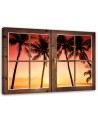 Canvas print - Window of palm trees and sunshine | FEEBY
