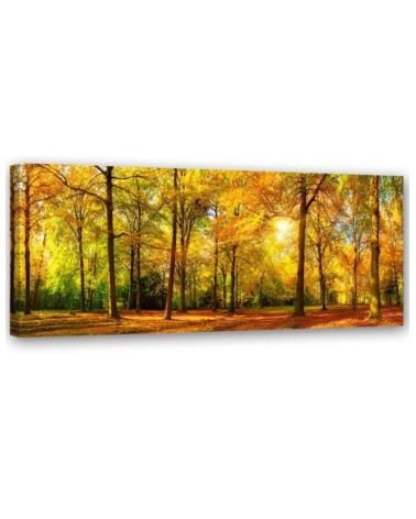 Leinwandbild - Goldener Wald 1-panel | Feeby