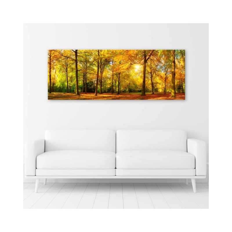 Leinwandbild - Goldener Wald 1-panel | Feeby