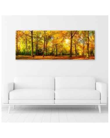 Leinwandbild - Goldener Wald 1-panel | Feeby
