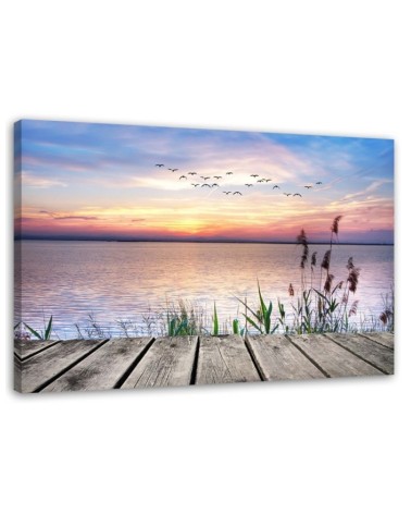 Canvas prints for living room - Sunset bridge. Dress your walls! | FEEBY