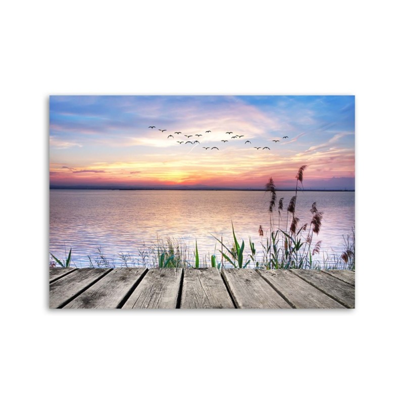 Modernes Wandbild - Himmel bei Sonnenuntergang | Feeby