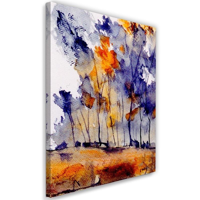 Wandbild für Wohnzimmer - Abstrakte Bäume | Feeby