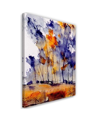 Wandbild für Wohnzimmer - Abstrakte Bäume | Feeby