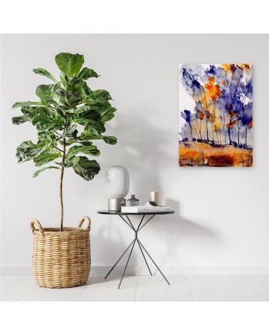 Wandbild für Wohnzimmer - Abstrakte Bäume | Feeby