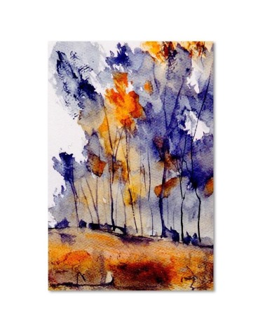 Wandbild für Wohnzimmer - Abstrakte Bäume | Feeby