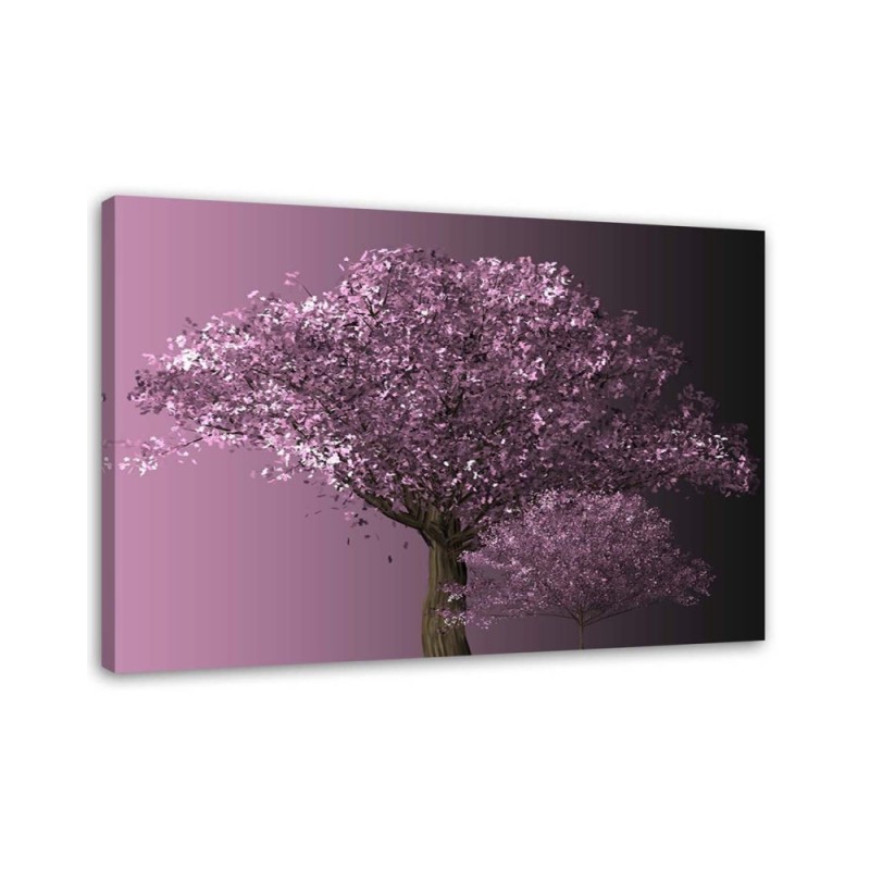 Wandbild für Wohnzimmer - Lila Baum | Feeby