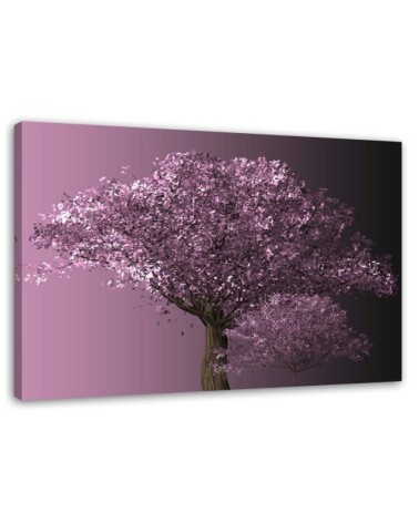 Wandbild für Wohnzimmer - Lila Baum | Feeby